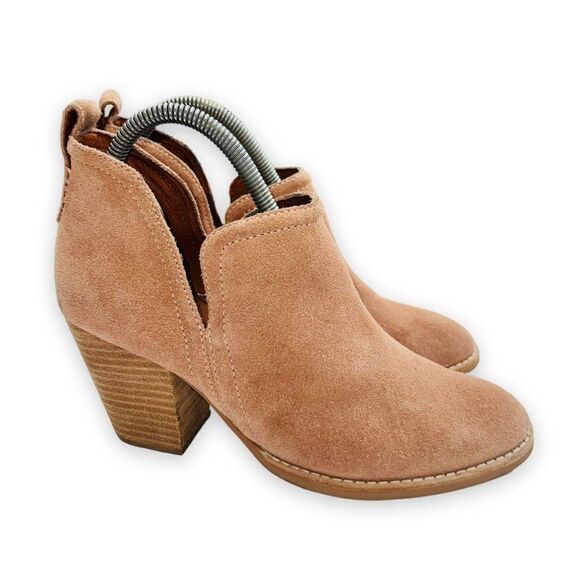 Jeffrey Campbell Rosalee Ankle Booties Blush Pink Suede Women's 6 - Picture 4 of 10